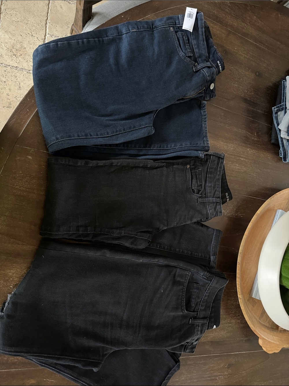 Old Navy Women's Jeans in Black and Dark Blue